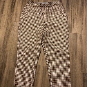 Topshop checkered high waisted pants